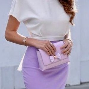 Catherine Malandrino Lavender Purple Pencil Skirt